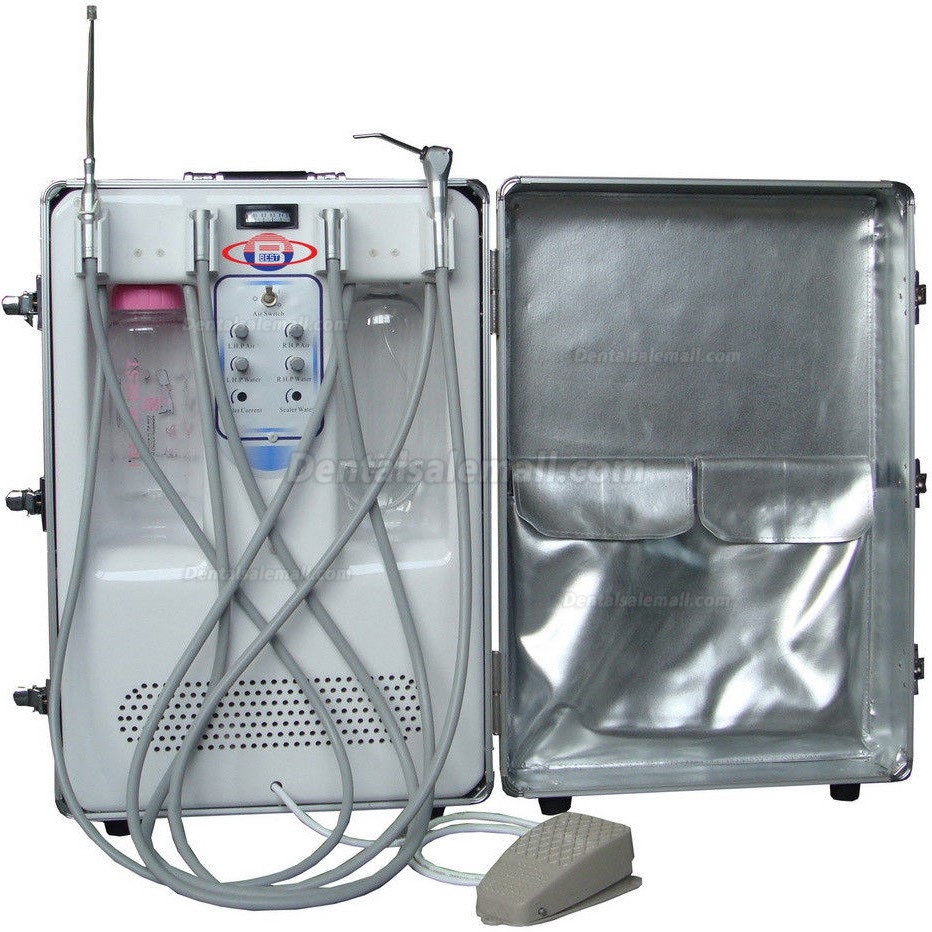 Best® BD-406A Portable Dental Turbine Unit(Air Compressor+Suction System+Triplex Syringe)
